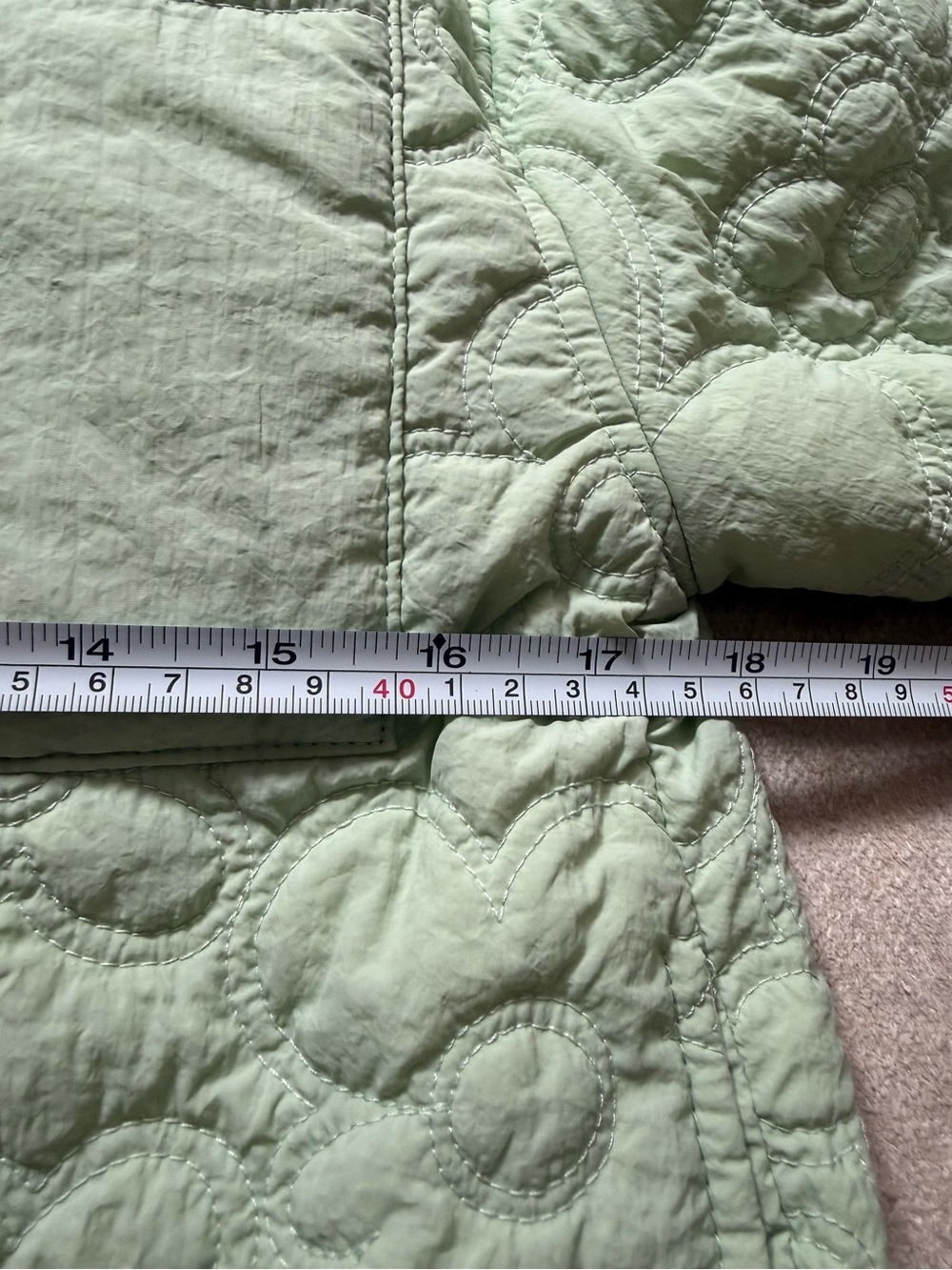 Zara Kids Sage Green Floral Quilted Jacket 11-12 - Picture 4 of 8